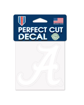 Wincraft Ncaa Alabama Crimson Tide 4X4 Perfect Cut White Decal One Size Team Color