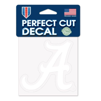 Wincraft Ncaa Alabama Crimson Tide 4X4 Perfect Cut White Decal One Size Team Color