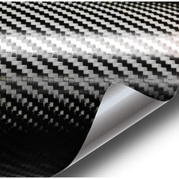 Vvivid+ Premium Black Carbon Fiber Vinyl Wrap Film (6Ft X 5Ft)