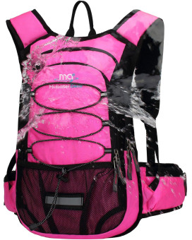 Insulated Hydration Backpack Pack With 2L Bpa Free Bladder - Keeps Liquid Cool Up To 4 Hours - For Running, Hiking, Cycling, Camping (Fushia)