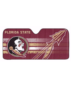 Fanmats 60006 Ncaa Florida State Seminoles Windshield Sun Auto Shade, Sun Shield Sun Visor Accordion Tri-Fold For Storage 59 X 295, Colorful Team Design