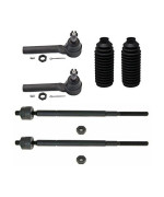 Detroit Axle - Front Inner And Outer Tie Rods W/Boots Replacement For Dodge Grand Caravan Town & Country Volkswagen Routan - 6Pc Set