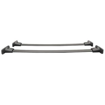 Cross Bars Compatible With 2005-2012 Nissan Pathfinder, Factory Style Aluminum Black Roof Top Bar Luggage Carrier By Ikon Motorsports, 2006 2007 2008 2009 2010 2011