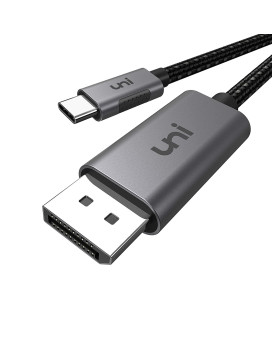 Uni Usb C To Displayport Cable For Home Office (4K60Hz, 2K165Hz), Sturdy Aluminum Usb Type-C To Displayport Cable Thunderbolt 34 Compatible] For Macbook Proair, Iphone 15 Promax, Xps, Surface