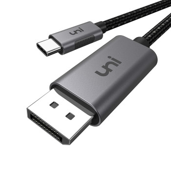 Uni Usb C To Displayport Cable For Home Office (4K60Hz, 2K165Hz), Sturdy Aluminum Usb Type-C To Displayport Cable Thunderbolt 34 Compatible] For Macbook Proair, Iphone 15 Promax, Xps, Surface