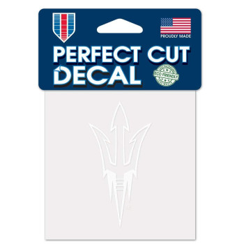 Wincraft Ncaa Arizona State Sun Devils 4X4 Perfect Cut White Decal One Size Team Color