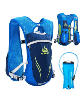 Triwonder Hydration Pack Backpack 55L Outdoors Mochilas Trail Marathoner Running Race Hydration Vest (Blue - With 2L Tpu Water Bladder)