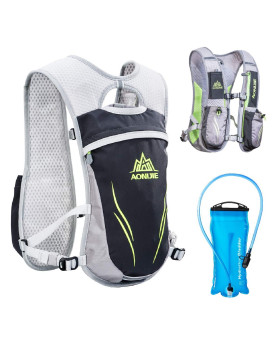 Triwonder Hydration Pack Backpack 55L Outdoors Mochilas Trail Marathoner Running Race Hydration Vest (Grey - With 2L Tpu Water Bladder)