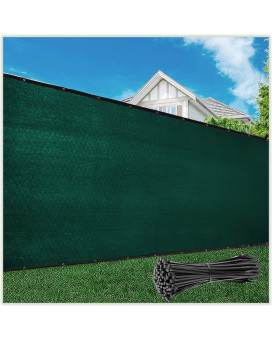 Colourtree Customized Size Fence Screen Privacy Screen Green 5 X 16 - Commercial Grade 170 Gsm - Heavy Duty - 3 Years Warranty - Cable Zip Ties Included