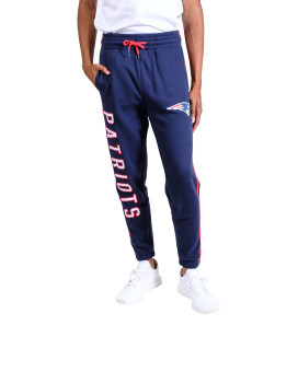 Ultra Game Nfl New England Patriots Mens Active Basic Jogger Fleece Pants, Team Color 18, Small