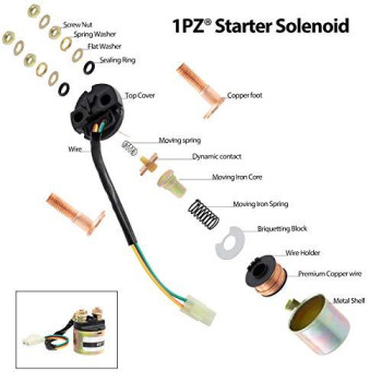 1Pz Snx-001 Starter Solenoid Relay Replacement For Honda Fourtrax Rancher Trx-350 2000-2016 / Trx-420-Fa 2009-2015 / Trx-420-Fe 2007-2015 / Trx-420-Fm 2007-2015