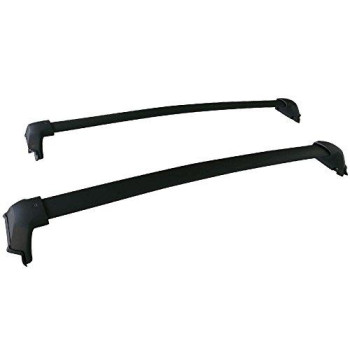 Cross Bar Compatible With 17-22 Honda Crv, Factory Style Black Rubber Aluminum Top Cargo Cross Bar By Ikon Motorsports