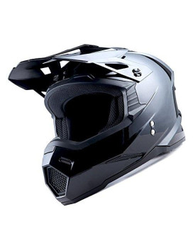 1Storm Adult Motocross Helmet Bmx Mx Atv Dirt Bike Four Wheeler Quad Motorcycle Full Face Helmet Racing Style: Hf801 Glossy Black