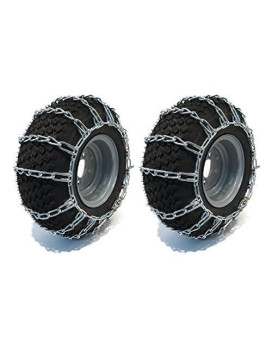 The Rop Shop Pair 2 Link Tire Chains 20X10.00X8 For Sears Craftsman Lawn Mower Tractor Rider