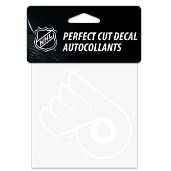 Wincraft Nhl Philadelphia Flyers 4X4 Perfect Cut White Decal One Size Team Color