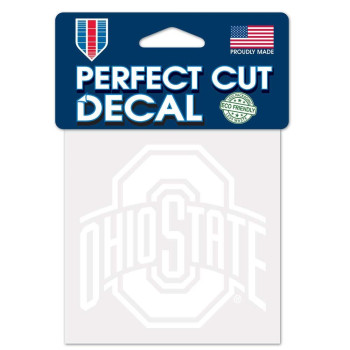 Wincraft Ncaa Ohio State Buckeyes 4X4 Perfect Cut White Decal One Size Team Color