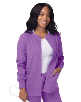 Sivvan Scrubs For Women - Front Snap Warm - Up Jacket - S8306 - Lavender - M