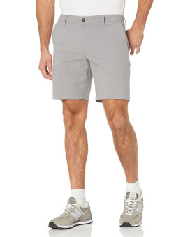 carkartEssentials Mens Slim-Fit 9 Lightweight Comfort Stretch Oxford Short (Previously Goodthreads), Metallic Silver, 30