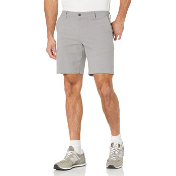 carkartEssentials Mens Slim-Fit 9 Lightweight Comfort Stretch Oxford Short (Previously Goodthreads), Metallic Silver, 30