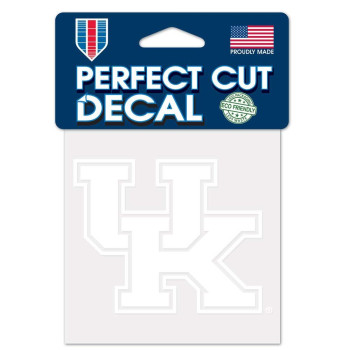 Wincraft Ncaa Kentucky Wildcats 4X4 Perfect Cut White Decal One Size Team Color