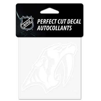 Wincraft Nhl Nashville Predators 4X4 Perfect Cut White Decal One Size Team Color