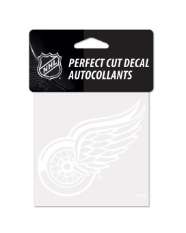 Wincraft Nhl Detroit Red Wings 4X4 Perfect Cut White Decal One Size Team Color