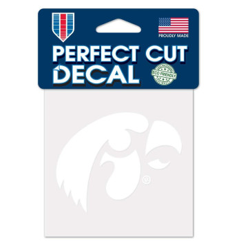 Wincraft Ncaa Iowa Hawkeyes 4X4 Perfect Cut White Decal One Size Team Color