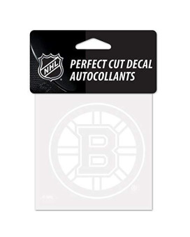 Wincraft Nhl Boston Bruins 4X4 Perfect Cut White Decal One Size Team Color