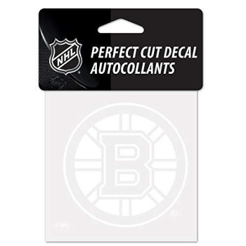 Wincraft Nhl Boston Bruins 4X4 Perfect Cut White Decal One Size Team Color