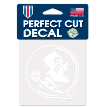 Wincraft Ncaa Florida State Seminoles 4X4 Perfect Cut White Decal One Size Team Color