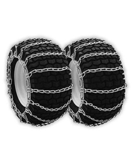 OakTen Set of 2 Tire Chains for Snow Blowers Lawn Garden Tractors Mowers and Rider, 2-Link, Fits for Tire Size 20x7x12, 20x8.00x8, 20x8.00x10, 20x9.00x8, 21x7x10.