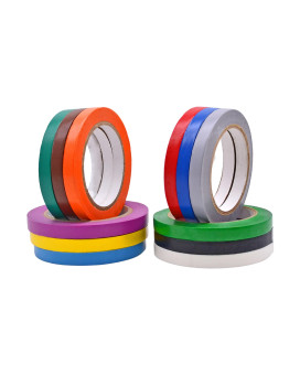 Wod Vtc365 Rainbow Pack Vinyl Pinstriping Tape, 12 Inch X 36 Yds (Pack Of 12) For School Gym Marking Floor, Crafting, & Stripping Arcade1Up, Vehicles And More