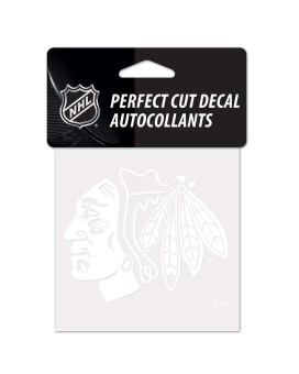 Wincraft Nhl Chicago Blackhawks 4X4 Perfect Cut White Decal One Size Team Color