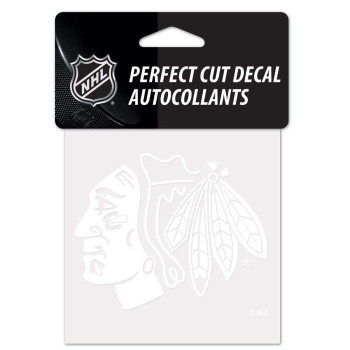 Wincraft Nhl Chicago Blackhawks 4X4 Perfect Cut White Decal One Size Team Color