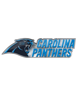 Fanmats 60592 Carolina Panthers Heavy Duty Aluminum Embossed Color Emblem, Auto Emblem Decal - Alternate