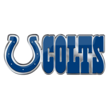 Fanmats 60600 Indianapolis Colts Heavy Duty Aluminum Embossed Color Emblem, Auto Emblem Decal - Alternate