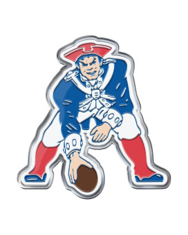 Fanmats 60605 New England Patriots Heavy Duty Aluminum Embossed Color Emblem, Auto Emblem Decal - Alternate