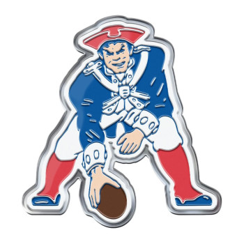 Fanmats 60605 New England Patriots Heavy Duty Aluminum Embossed Color Emblem, Auto Emblem Decal - Alternate