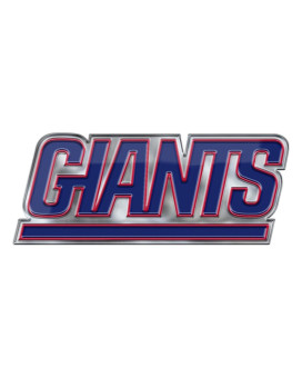 Fanmats 60608 New York Giants Heavy Duty Aluminum Embossed Color Emblem, Auto Emblem Decal - Alternate