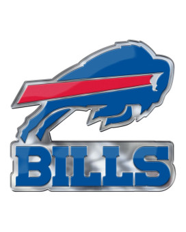 Fanmats 60591 Buffalo Bills Heavy Duty Aluminum Embossed Color Emblem, Auto Emblem Decal - Alternate