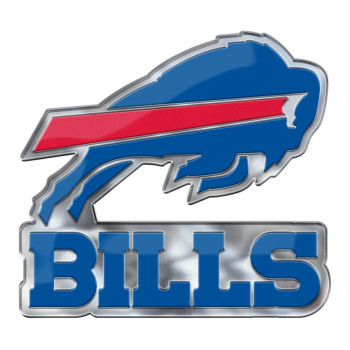 Fanmats 60591 Buffalo Bills Heavy Duty Aluminum Embossed Color Emblem, Auto Emblem Decal - Alternate