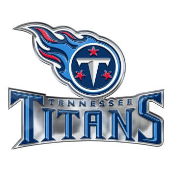 Fanmats 60619 Tennessee Titans Heavy Duty Aluminum Embossed Color Emblem, Auto Emblem Decal - Alternate