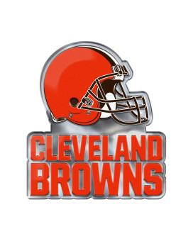 Fanmats 60595 Cleveland Browns Heavy Duty Aluminum Embossed Color Emblem, Auto Emblem Decal - Alternate