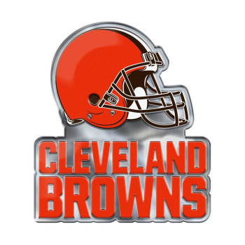 Fanmats 60595 Cleveland Browns Heavy Duty Aluminum Embossed Color Emblem, Auto Emblem Decal - Alternate