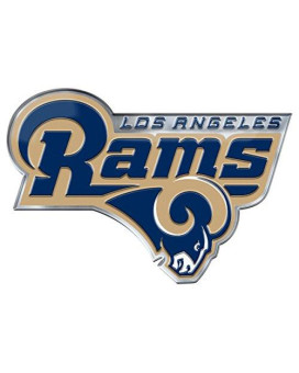 Fanmats 60617 Los Angeles Rams Heavy Duty Aluminum Embossed Color Emblem, Auto Emblem Decal - Alternate