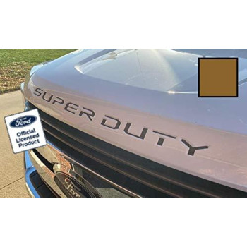 Decal Mods (2017-2022 Hood Grille Decal Sticker Letter Inserts Inlays (Thin) For Ford F250 F350 F450 Super Duty (Dark Bronze Metallic) - Cbrnz