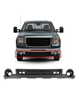 Mbi Auto - Textured, Black Front Lower Air Deflector Valance Compatible With 2007-2010 Gmc Sierra 2500 3500 Heavy Duty 07-10, Gm1092218
