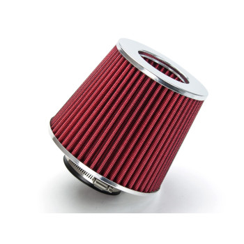 Red 35 89 Mm Inlet Cold Air Intake Cone Replacement Quality Performance Washable Clamp-On Dry Air Filter