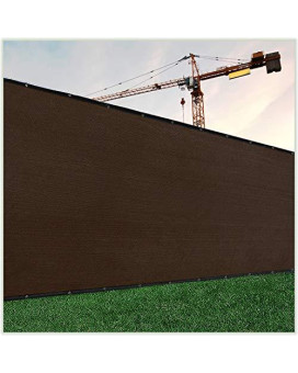 Colourtree Customized Size Fence Screen Privacy Screen Brown 8 X 168 - Commercial Grade 170 Gsm - Heavy Duty - 3 Years Warranty - Cable Zip Ties Included