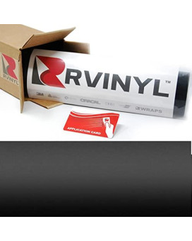 3M 2080 S12 Vinyl Car Wrap Film Sheet Roll With Air Release Technology - 5Ft X 2Ft With Application Card, Satin Black